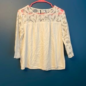 Lace sleeve blouse